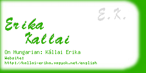 erika kallai business card
